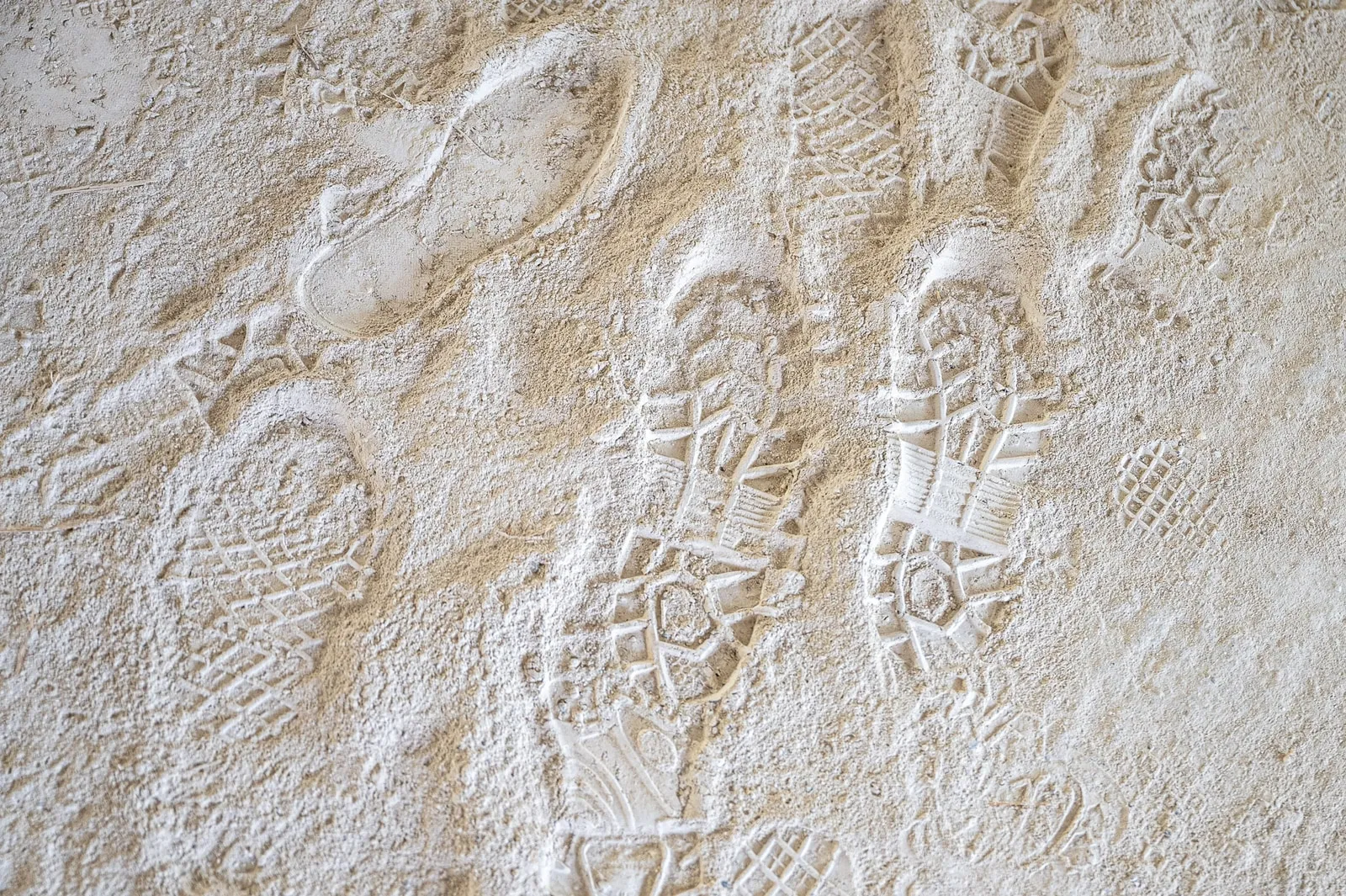 Footprints in the dust – Foto Arsenal Wien construction site, November 2023