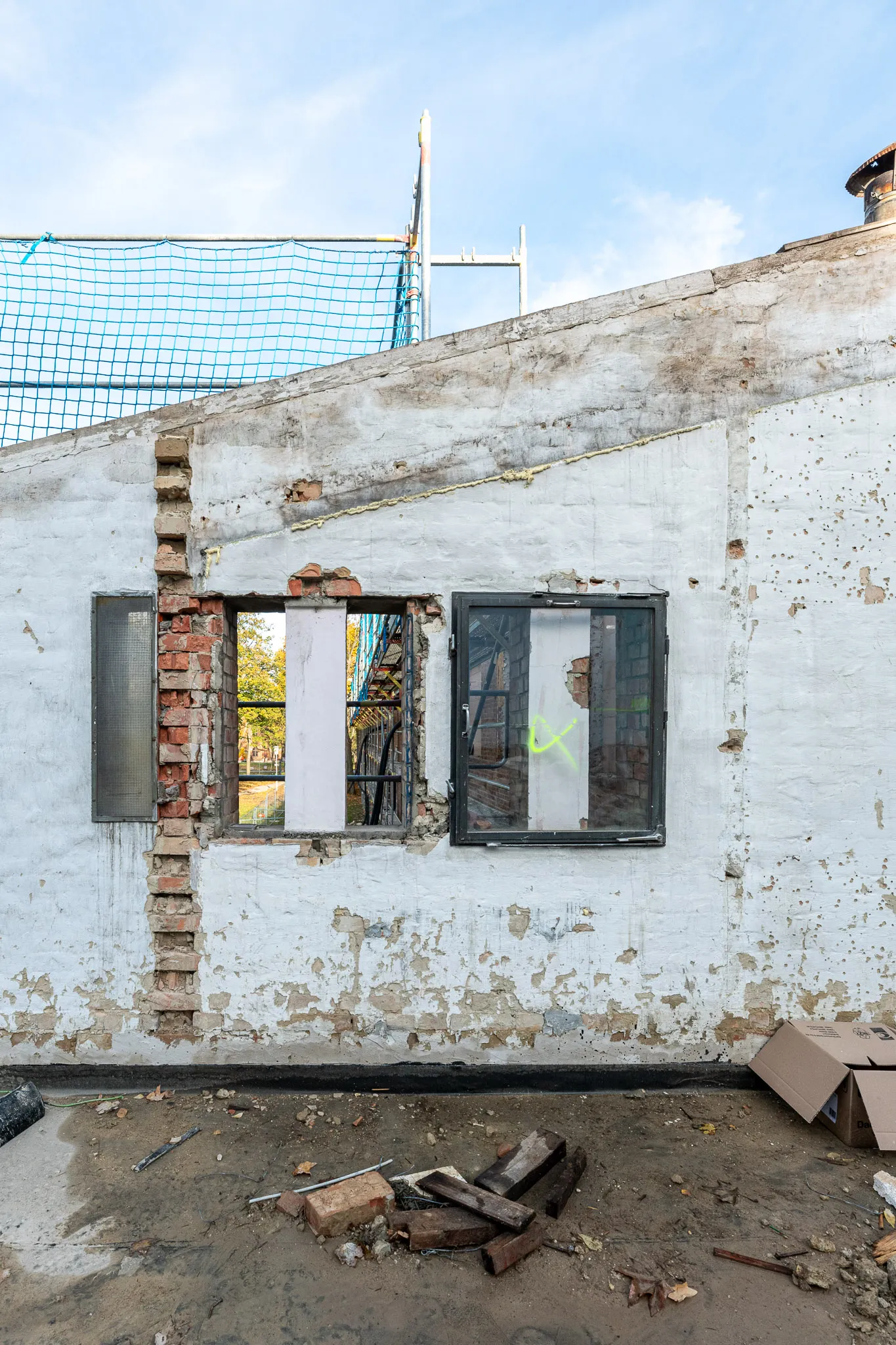 Stripped-back facade – Foto Arsenal Wien construction site, November 2023