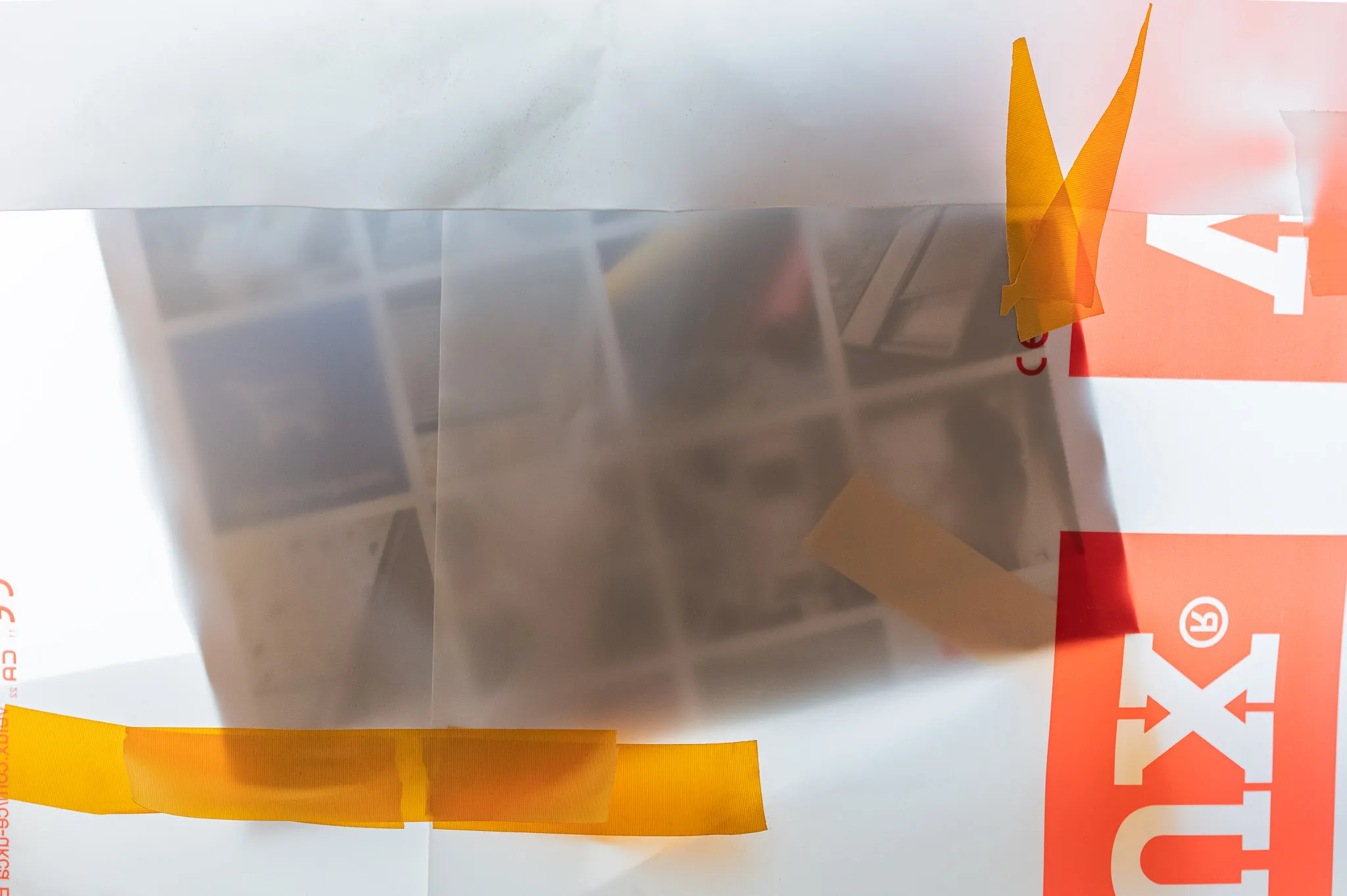 Sheeting and tape – Foto Arsenal Wien construction site, February 2024