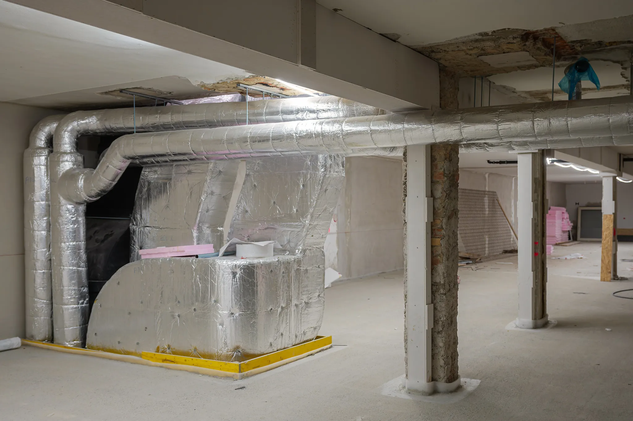 Topping-out: building services in the shell – Foto Arsenal Wien construction site, April 2024