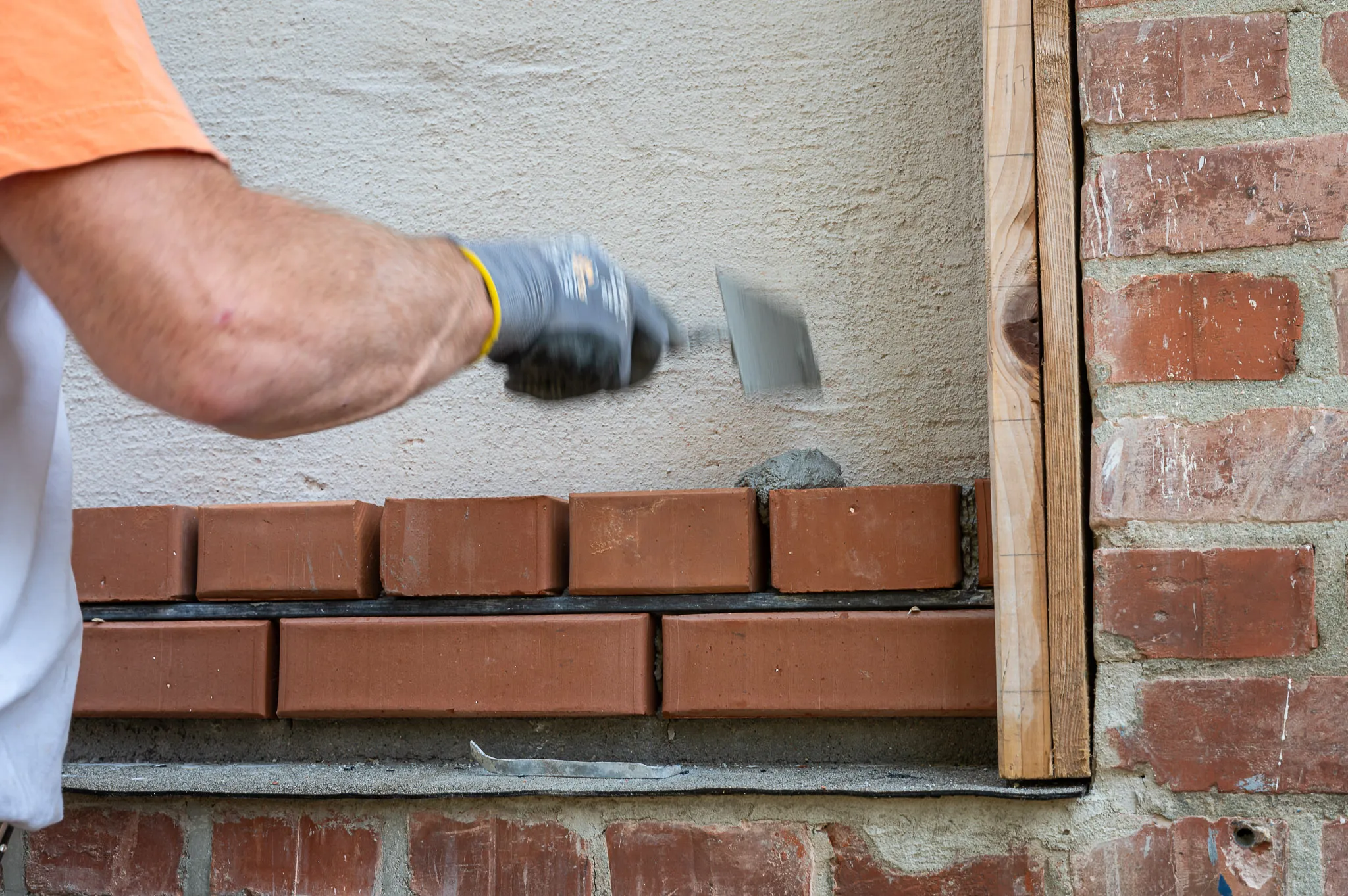 Bricking up the wall – Foto Arsenal Wien construction site, September 2024