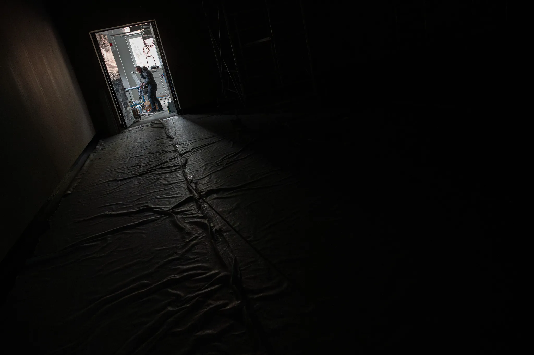 Dark corridor – Foto Arsenal Wien construction site, October 2024