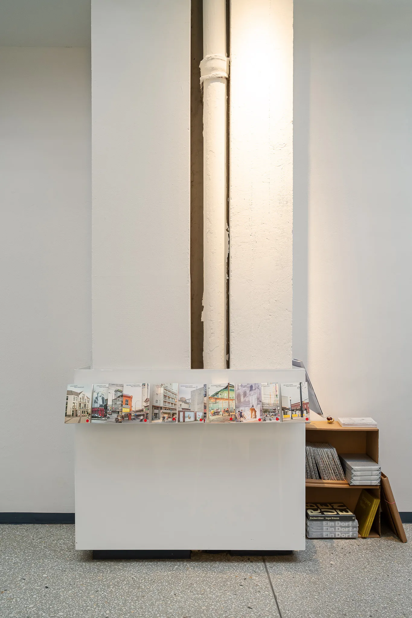 Postcard stand – FOTO WIEN at Foto Arsenal Wien, October 2025