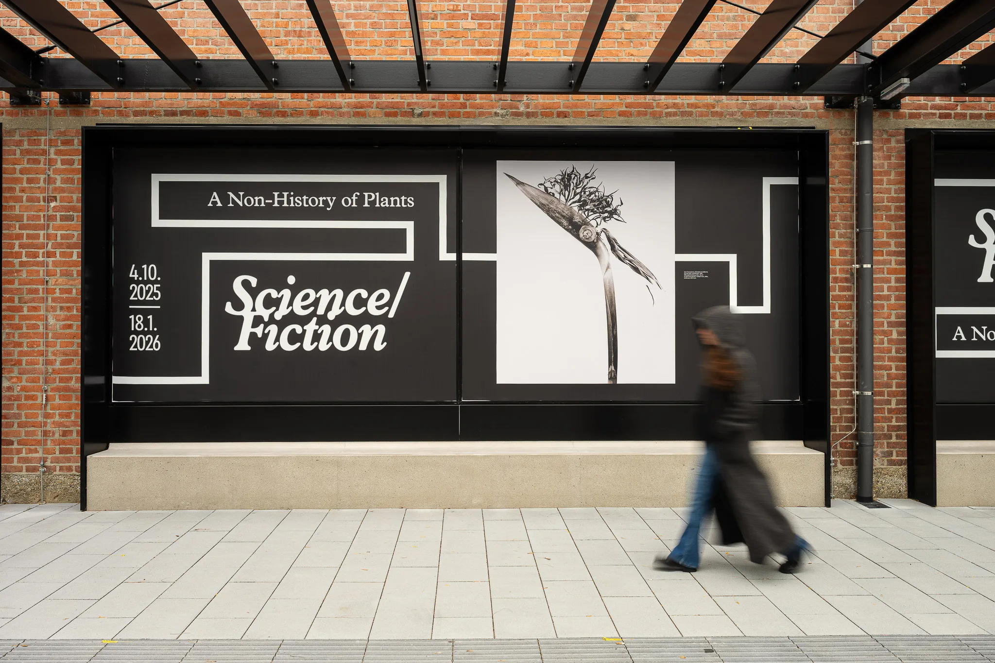 “Science/Fiction” poster on the facade – FOTO WIEN at Foto Arsenal Wien, October 2025