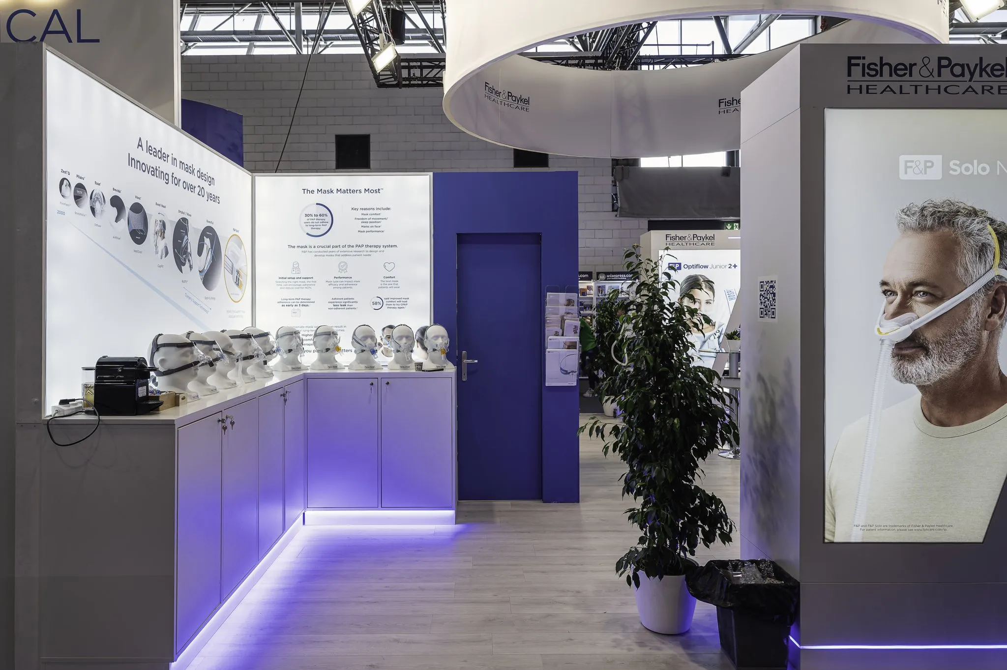 Fisher & Paykel Healthcare stand, ERS Congress, Vienna 2024 – stand builder: PRO EXPO