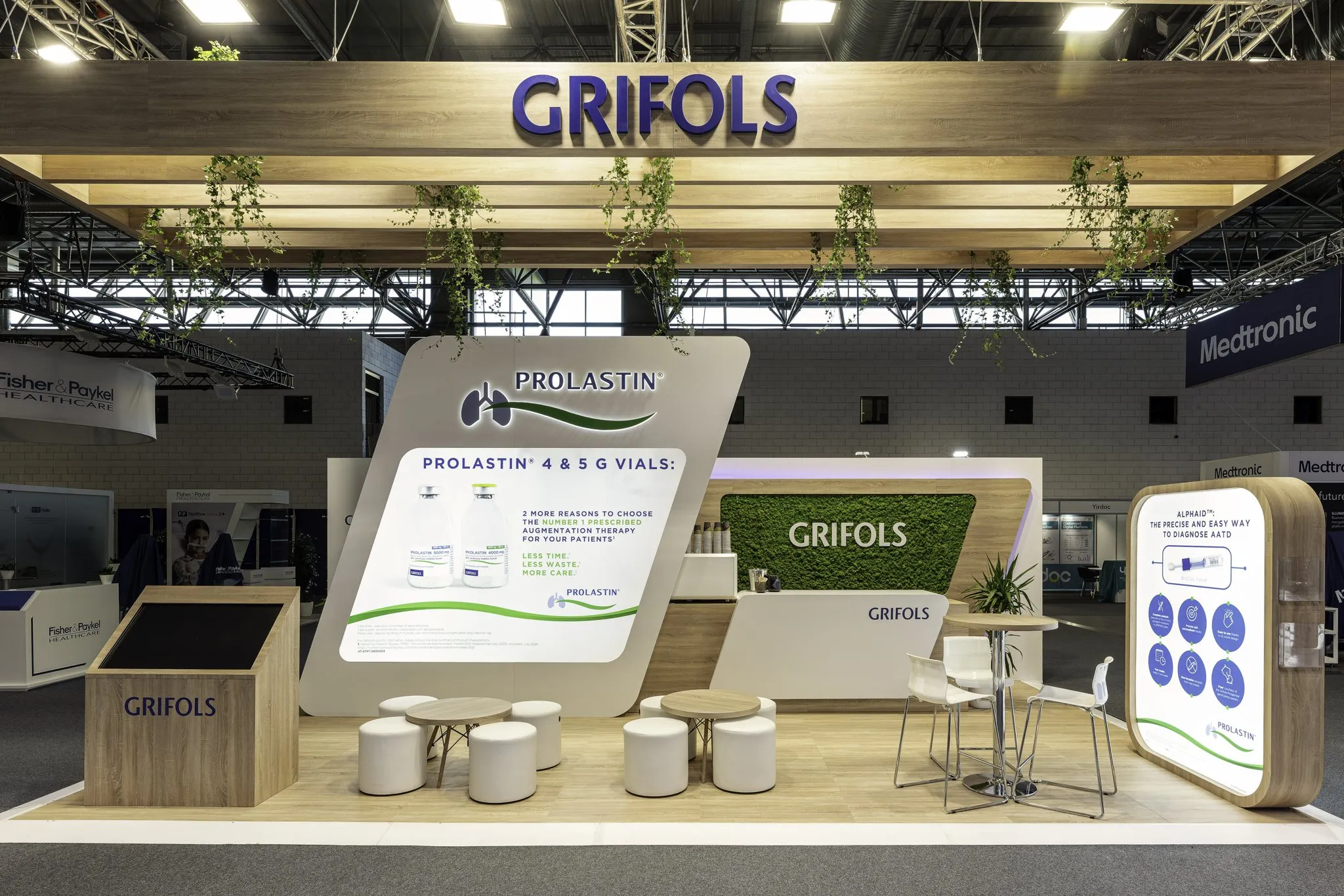 Grifols stand, ERS Congress, Vienna 2024 – stand builder: PRO EXPO