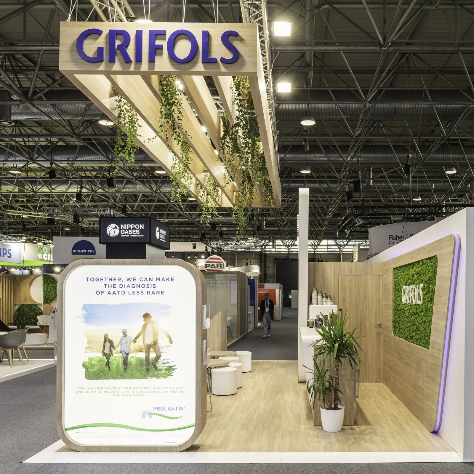 Grifols stand, ERS Congress, Vienna 2024 – stand builder: PRO EXPO