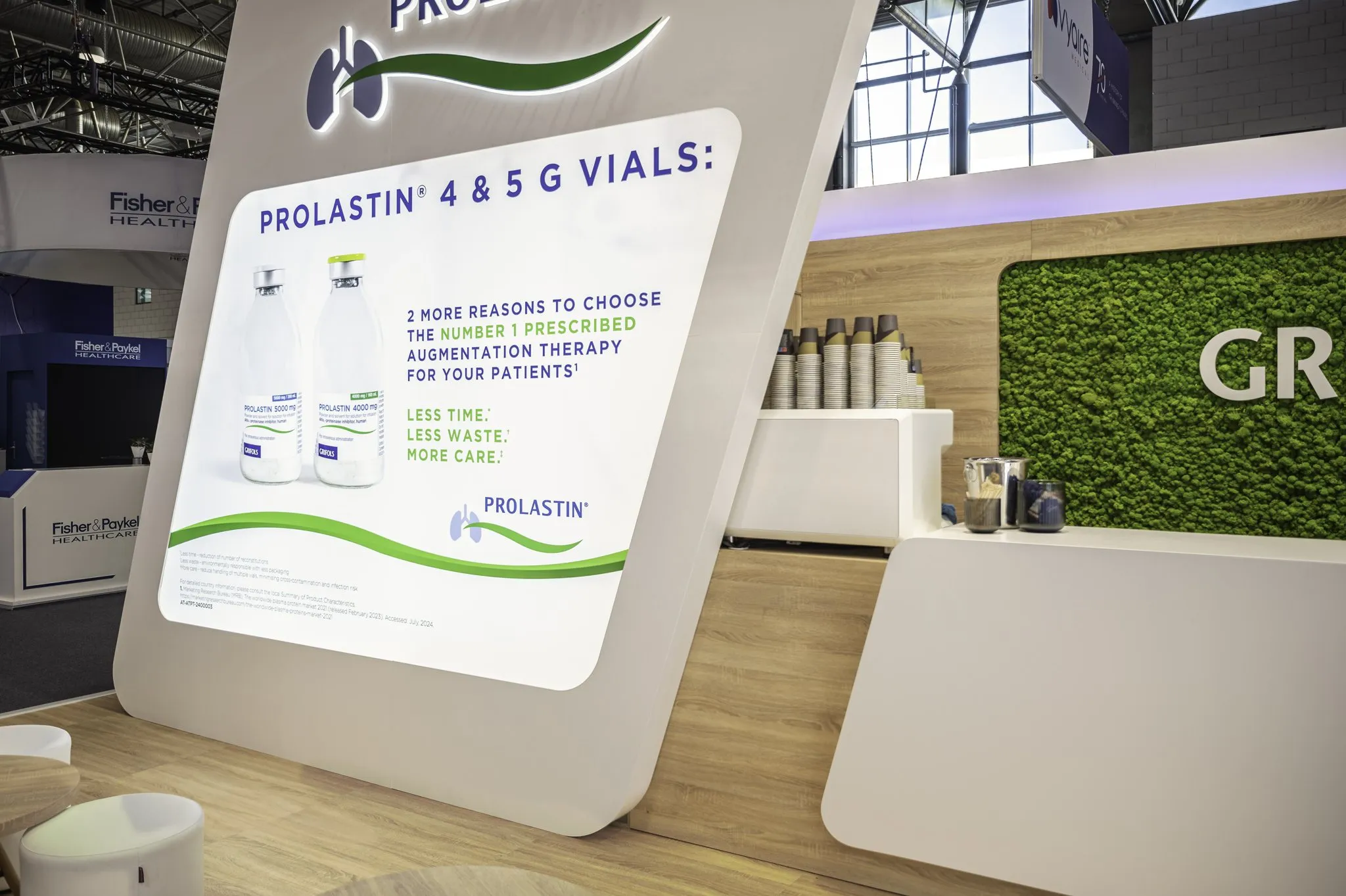 Grifols stand, ERS Congress, Vienna 2024 – stand builder: PRO EXPO