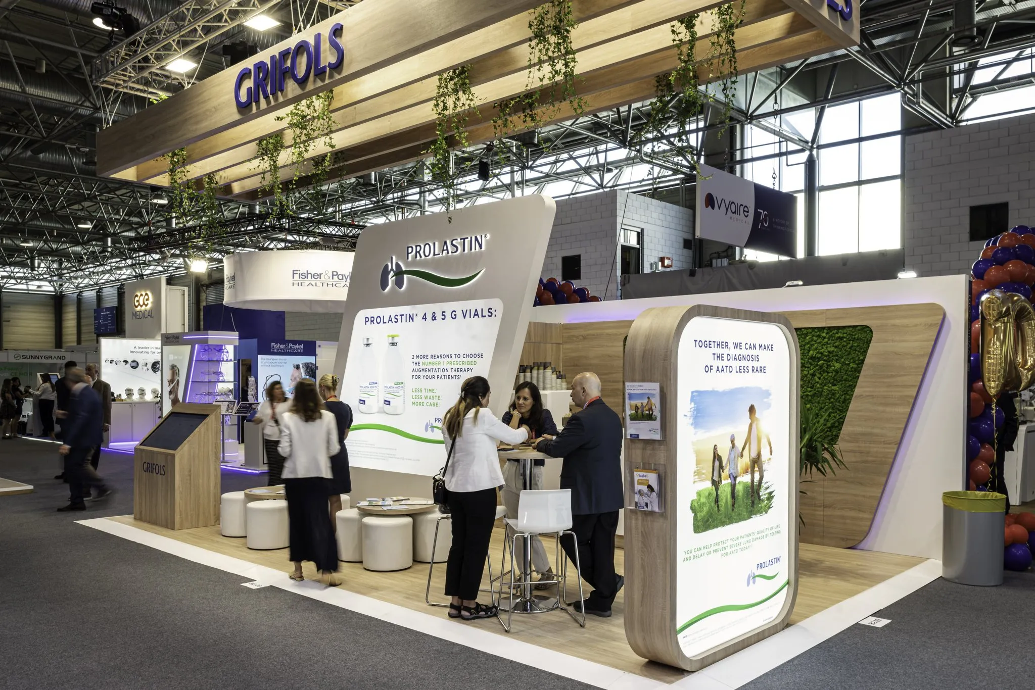Grifols stand, ERS Congress, Vienna 2024 – stand builder: PRO EXPO