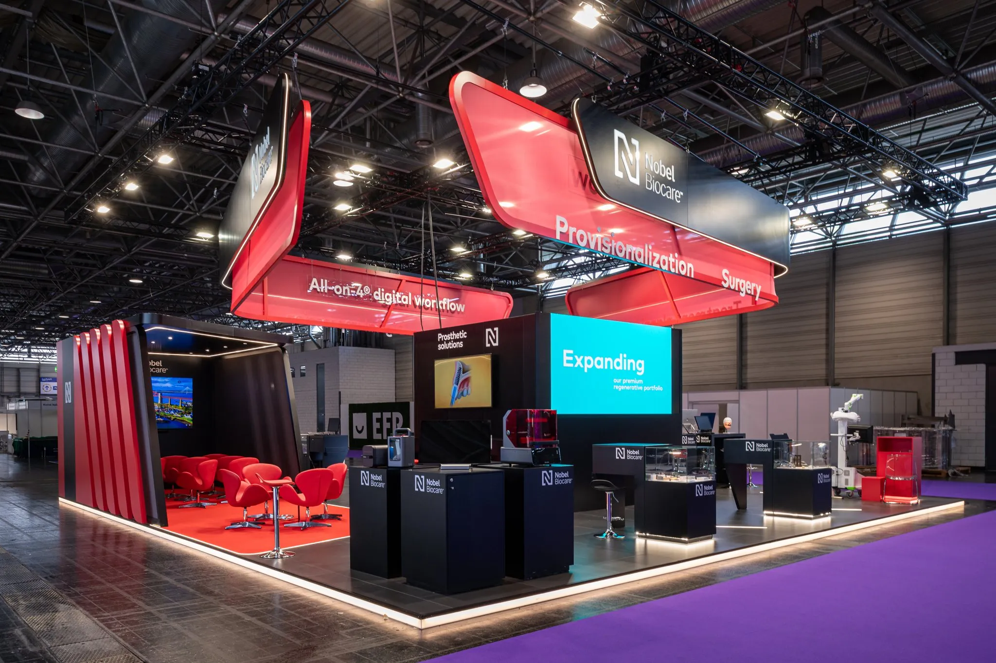 Nobel Biocare stand, Vienna 2025 – stand builder: PRO EXPO