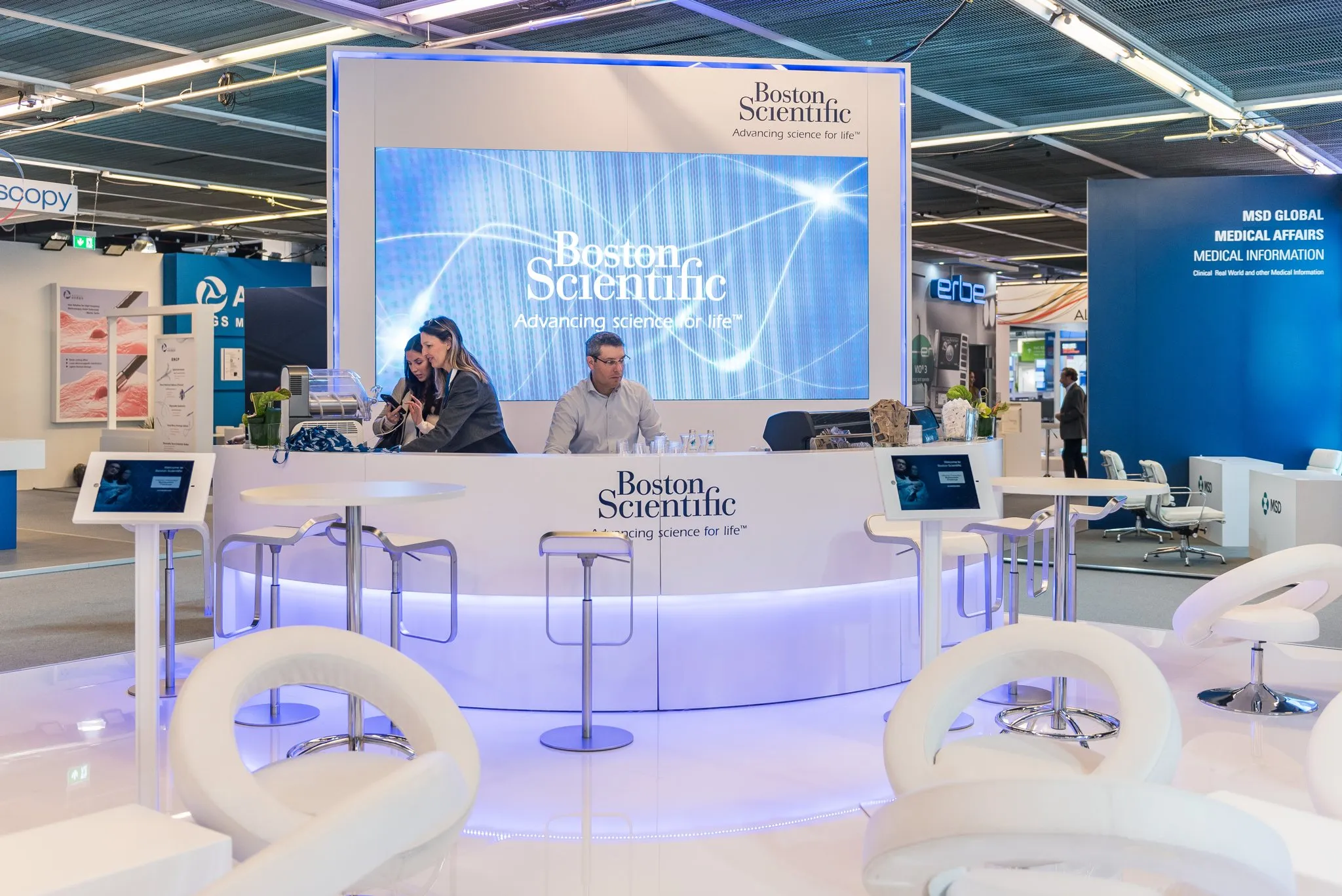 Boston Scientific stand, UEG Week, Vienna 2018 – stand builder: PRO EXPO