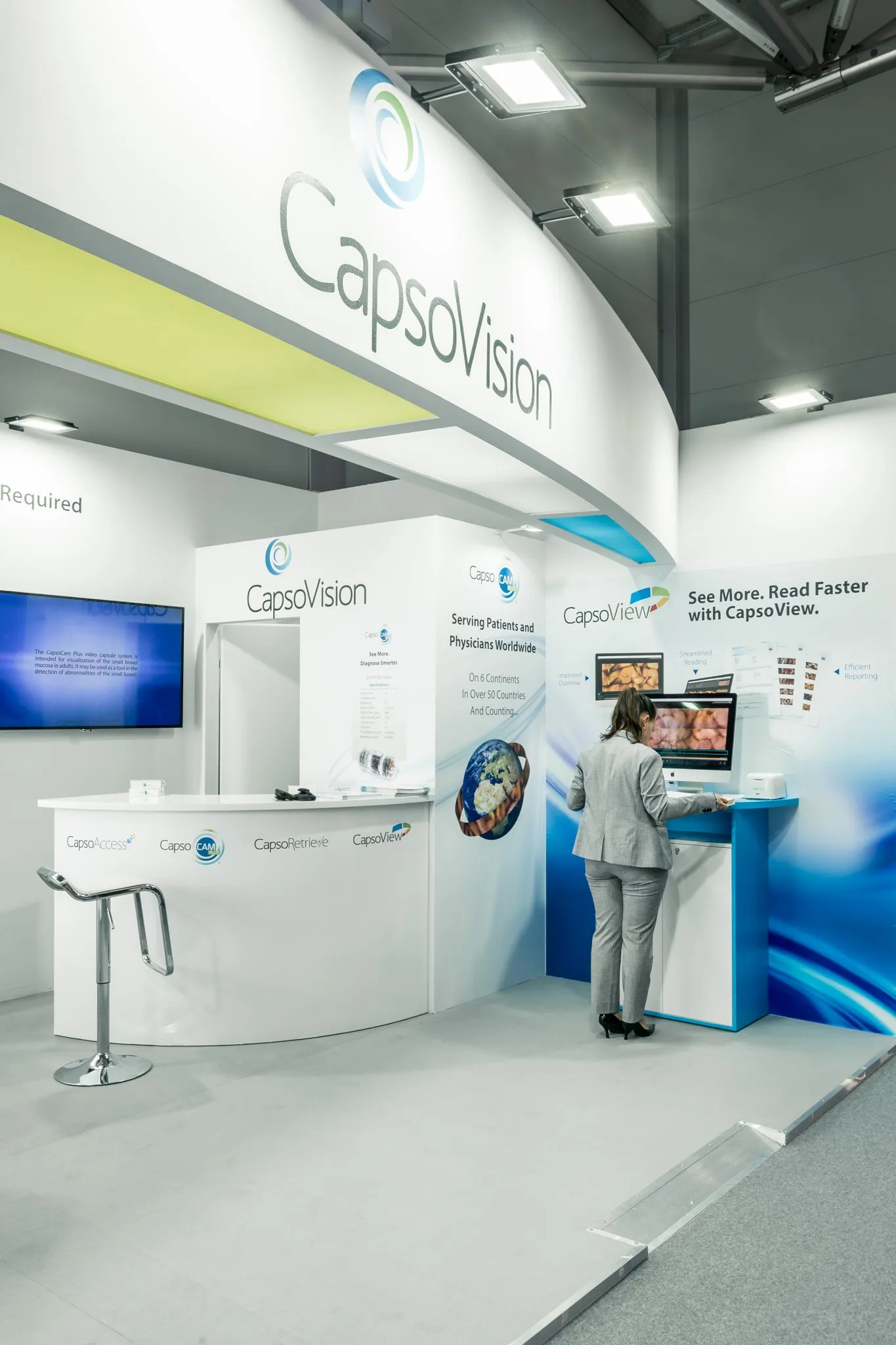 CapsoVision stand, UEG Week, Vienna 2018 – stand builder: PRO EXPO